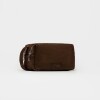 Bandolera Horizon en cuero gamuza Chocolate