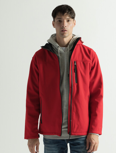 Campera Neopreno con Capucha Rojo