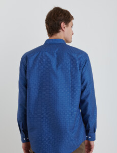 012620 CAMISA HARRINGTON LABEL Azul