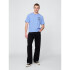 3PL APR - RAMONES CROP SHIRTING BLUE