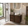 Mueble de baño Cravo Nogueira 80cm con bahca de loza Mueble De Baño Cravo Nogueira 80cm Con Bahca De Loza
