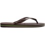 Sandalias Havaianas Brasil Logo Hombre Marrón Oscuro Blanco