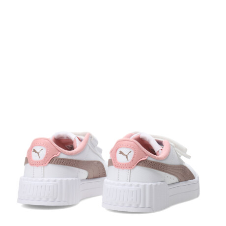 Championes de Niña Puma Carina 3.0 V Ps Blanco - Rosa Viejo
