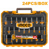 SET X 24 FRESAS 6MM P ROUTER FRESADORA INGCO AKRT24062 SET X 24 FRESAS 6MM P ROUTER FRESADORA INGCO AKRT24062