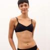 Soutien Triángulo Ana ECO – Copa doble tela, relleno removible y breteles regulables Negro