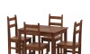 Juego de Comedor Lucia Plus 4 Sillas Madera Oscuro