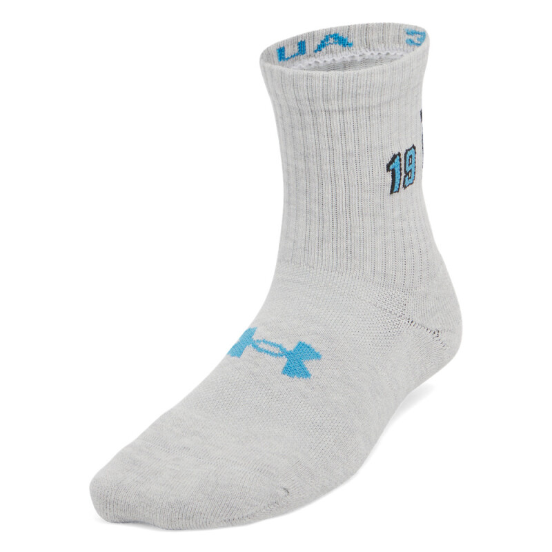 Youth UA 3-Maker 3pk Mid-GRY GRY-015