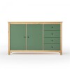 Comoda 2 Puertas 4 Cajones - Mari Verde