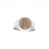 Anillo Profesión Masajista- Plata y Oro - Sin Piedra-AP5037 sinpiedra