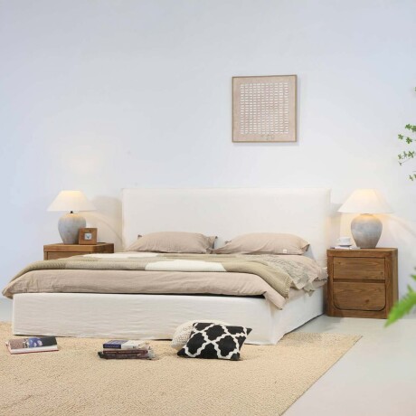 MESA DE LUZ MADERA NATURAL-BEIGE MADEJA