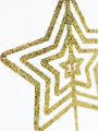 SOPORTE PARA VELA GLITTER ESTRELLA DORADO