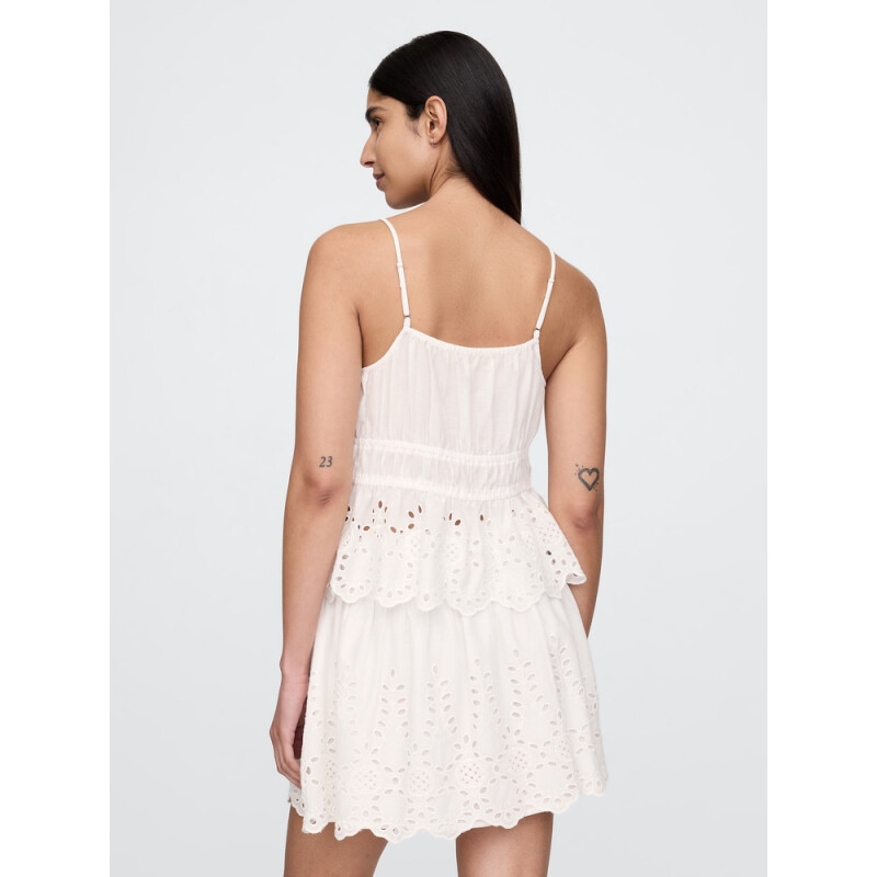 SL SMOCKED EYELET TANK NEW OFF WHITE