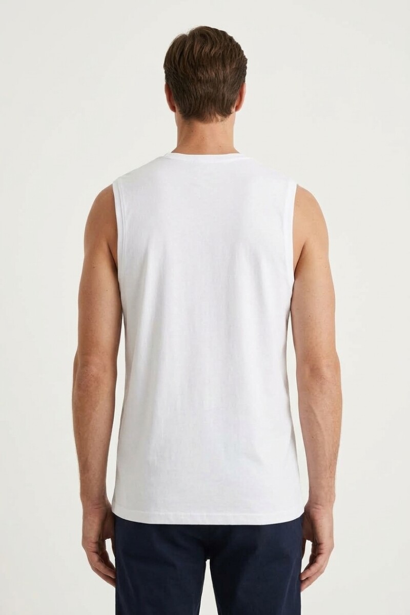 Musculosa estampada Good Vibes BLANCO