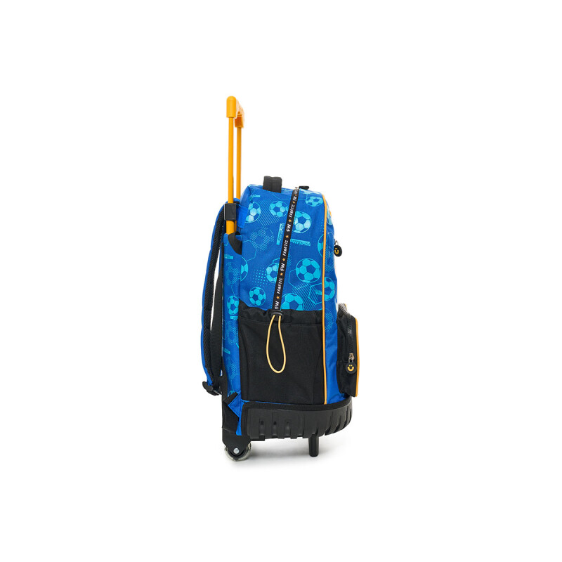 Mochila 46 cm Fun World con carro y lunchera Fanatic Azul