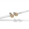 Caravanas Flor Zirconia-Plata y oro-Zirconia-CA5079 conpiedra
