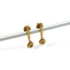 Caravanas Solitario colgante oro - Oro bajo - Zirconia- CA8166 sinpiedra