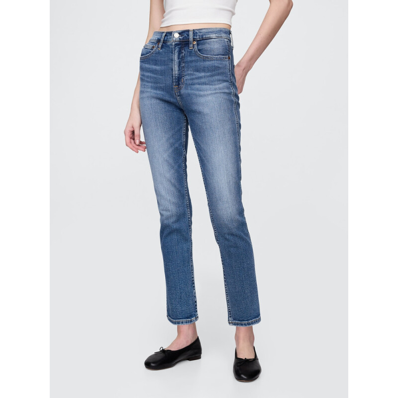 VINTAGE SLIM HR MED GLIN MEDIUM INDIGO 8