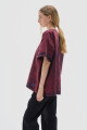 T-shirt Row Washed Bordeaux