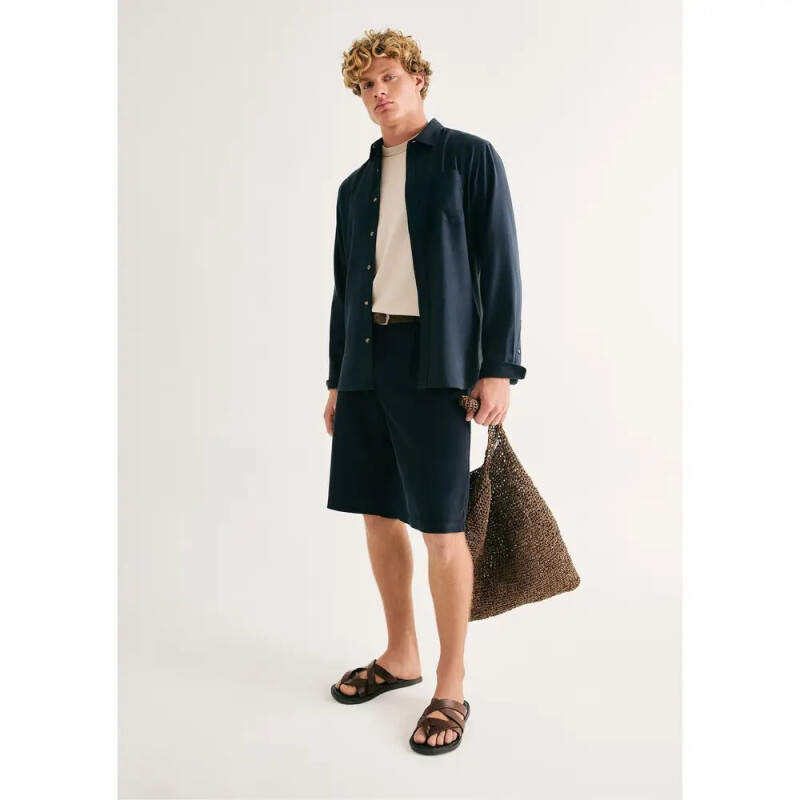 CAMISA MASC AZUL ESCURO