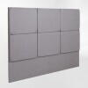 RESPALDO DE PARED IRIS GRIS - SUPER KING