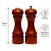 Set Molinillo Sal y Pimienta de Madera 18 cm Set Molinillo Sal y Pimienta de Madera 18 cm