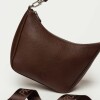 Bandolera Venice en cuero graneado Marron