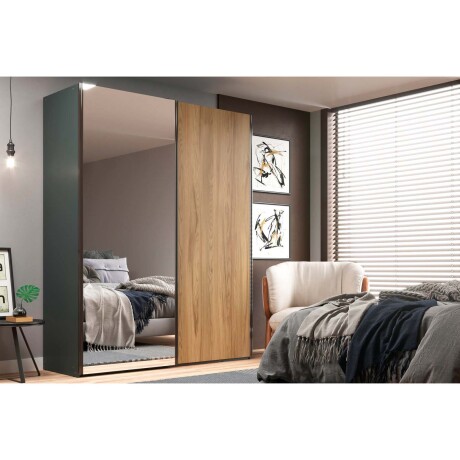 PLACARD ROPERO 2 PUERTAS MDF NEGRO VENETTO