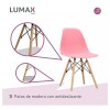 Silla De Comedor Eames Pack 4 Unidades Varios Colores Lumax Rosa