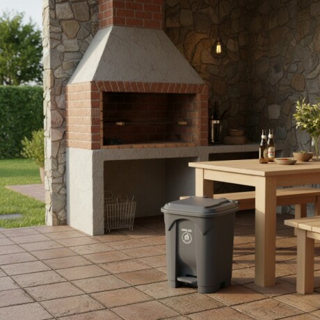 CONTENEDOR DE BASURA 30 LITROS Contenedor de Basura 30 Litros Gris