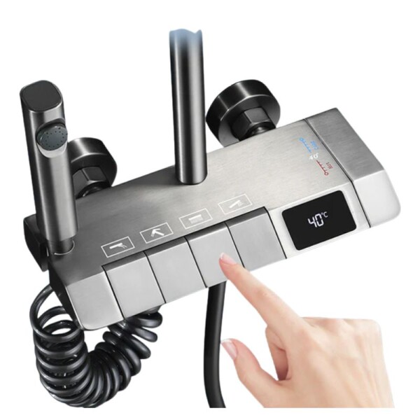 BARRAL DE DUCHA CON DUCHITA HIGIENICA Y PANTALLA DIGITAL BARRAL DE DUCHA CON DUCHITA HIGIENICA Y PANTALLA DIGITAL