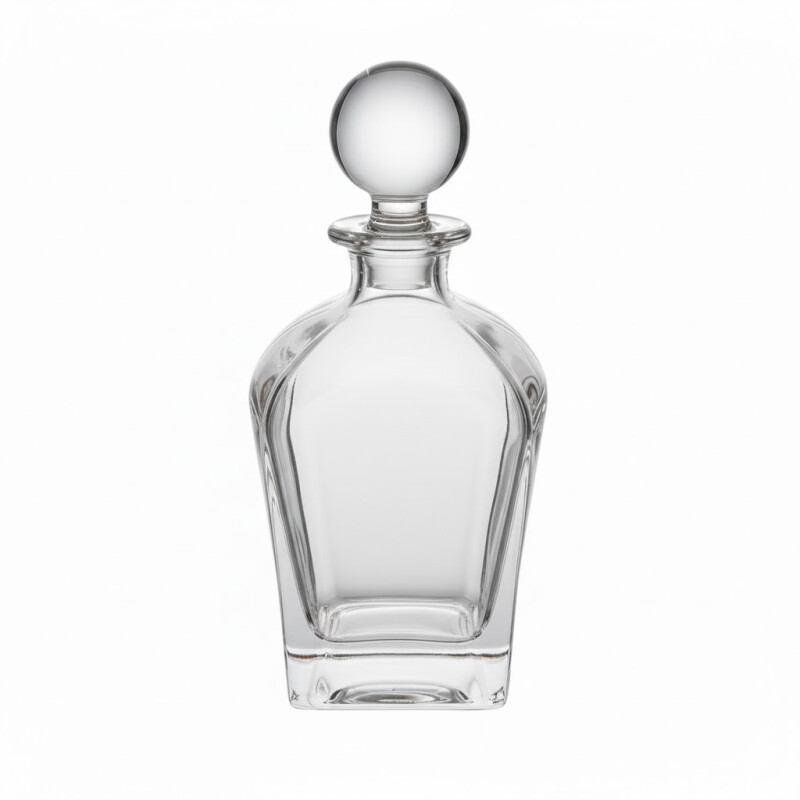 Decantador de Vidrio para Whisky con Tapon Redondo Decantador de Vidrio para Whisky con Tapon Redondo