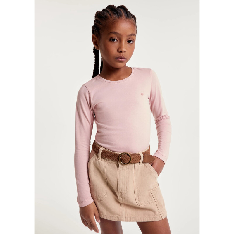 BLUSA ML FEM ROSA CLARO