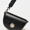 Bandolera The Circle en cuero liso Negro