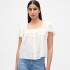 SS LACE INSERT BTN FRONT TOP NEW OFF WHITE