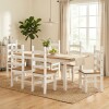 Juego de comedor Extensible 6 Sillas Mad Maciza 160 a 200 cm Blanco