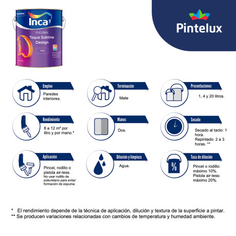 INCALEX TOQUE SUBLIME DESIGN COLORES INTERMEDIOS - 17.4LTS INCALEX TOQUE SUBLIME DESIGN COLORES INTERMEDIOS - 17.4LTS