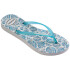 Sandalias de Mujer Havaianas Slim Daydream Blanco - Celeste