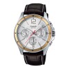 Reloj Casio 1374L 7AVDF para hombre de cuero Plateado