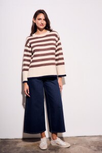 Sweater Rayado Marrón