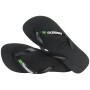Sandalias Havaianas Brasil Logo Hombre Negro/Negro