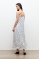 Vestido estampa lunares crudo