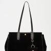 Bolso Paddock en efecto gamuza Negro