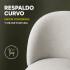 Silla de Comedor ComboHome Cali Eames Acolchada Tela Pack X6 Blanco 1