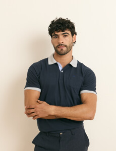 520753 REMERA HARRINGTON LABEL Azul Oscuro