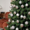 Set x24 chirimbolos 6 cm para árbol de navidad Plateado