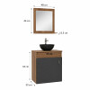 Mueble De Baño 1419 Artecas Bacha Acrílica + Espejo Nogal/Gris Grafito Mueble De Baño 1419 Artecas Bacha Acrílica + Espejo Nogal/gris Grafito