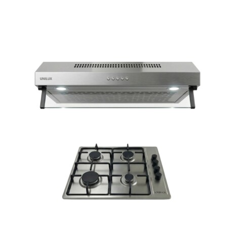 Extractor Purificador Nubia 60CM de Acero Inoxidable Pack De Extractor Purificador Nubia + Anafe A Gas Vulcano Quad 4 Acero Inoxidable