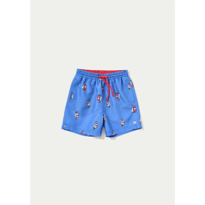 SHORTS MASC AZUL CARIBE/CHUMBO/BLANCO
