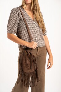 Blusa Gingham Chocolate