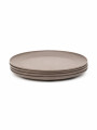 PLATO PLASTICO GRIS OPACO PACK X4 GRIS
